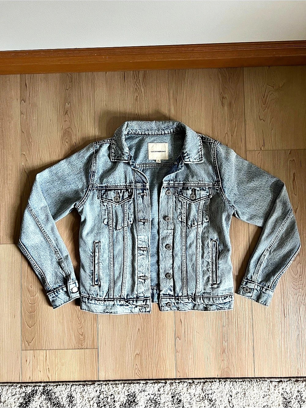 Lucky Brand Classic Denim Trucker Jacket Blue Small